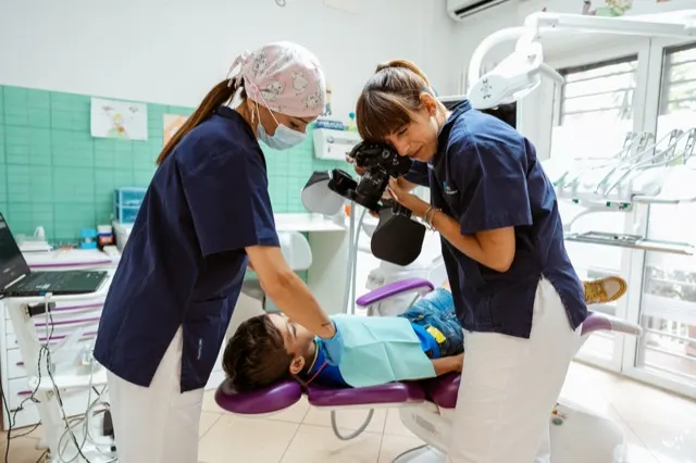The practice's operating room with the dental chair